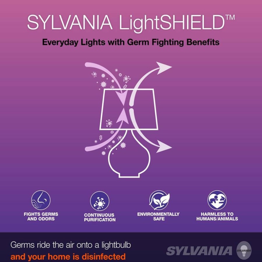 Light Bulbs * | 65-Watt Equivalent Br30 Dimmable Germicidal Led Light Bulb Daylight (12-Pack) By Sylvania