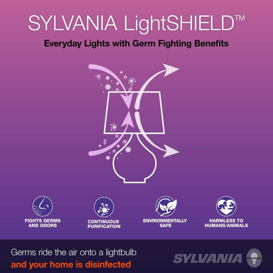 Light Bulbs * | 60-Watt Equivalent A19 Germicidal Led Light Bulb Daylight (24-Pack) By Sylvania