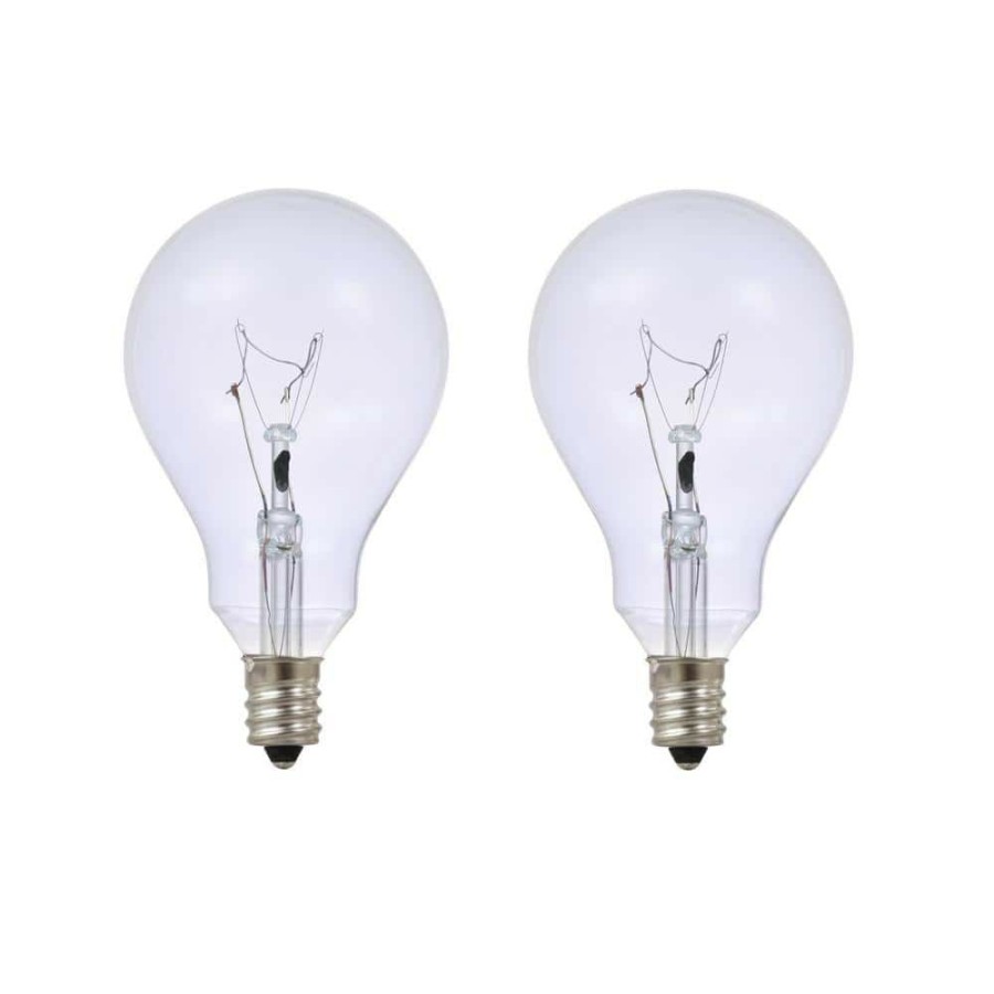 Light Bulbs * | 60-Watt A15 Fan Clarity Clear Candelabra Incandescent Light Bulb (2-Pack) By Sylvania