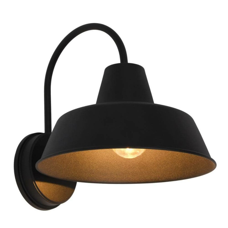 Outdoor Lighting * | Weymouth Single Bulb Antique Black Outdoor Barn Light Sconce With 1 Edison 6.5-Watt Led Light Bulb Included By Sylvania