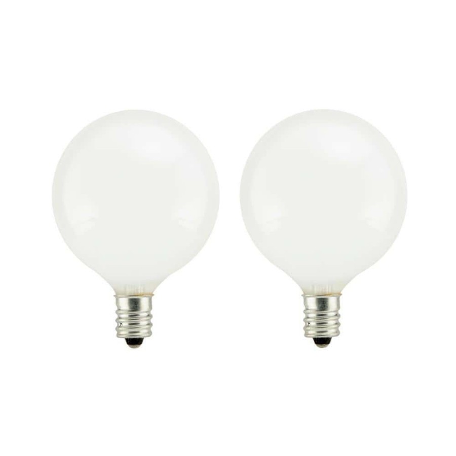 Light Bulbs * | 40-Watt Double Life G16.5 Incandescent Light Bulb (2-Pack) By Sylvania