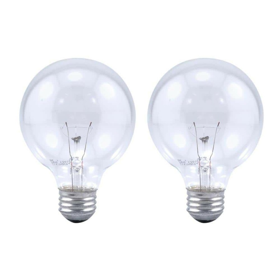 Light Bulbs * | 25-Watt Double Life G25 Incandescent Light Bulb (2-Pack) By Sylvania