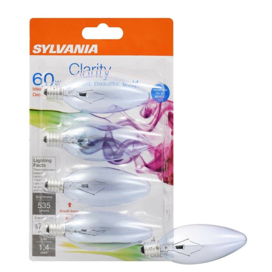 Light Bulbs * | 60-Watt B10 Clarity Incandescent Light Bulb (4-Pack) By Sylvania