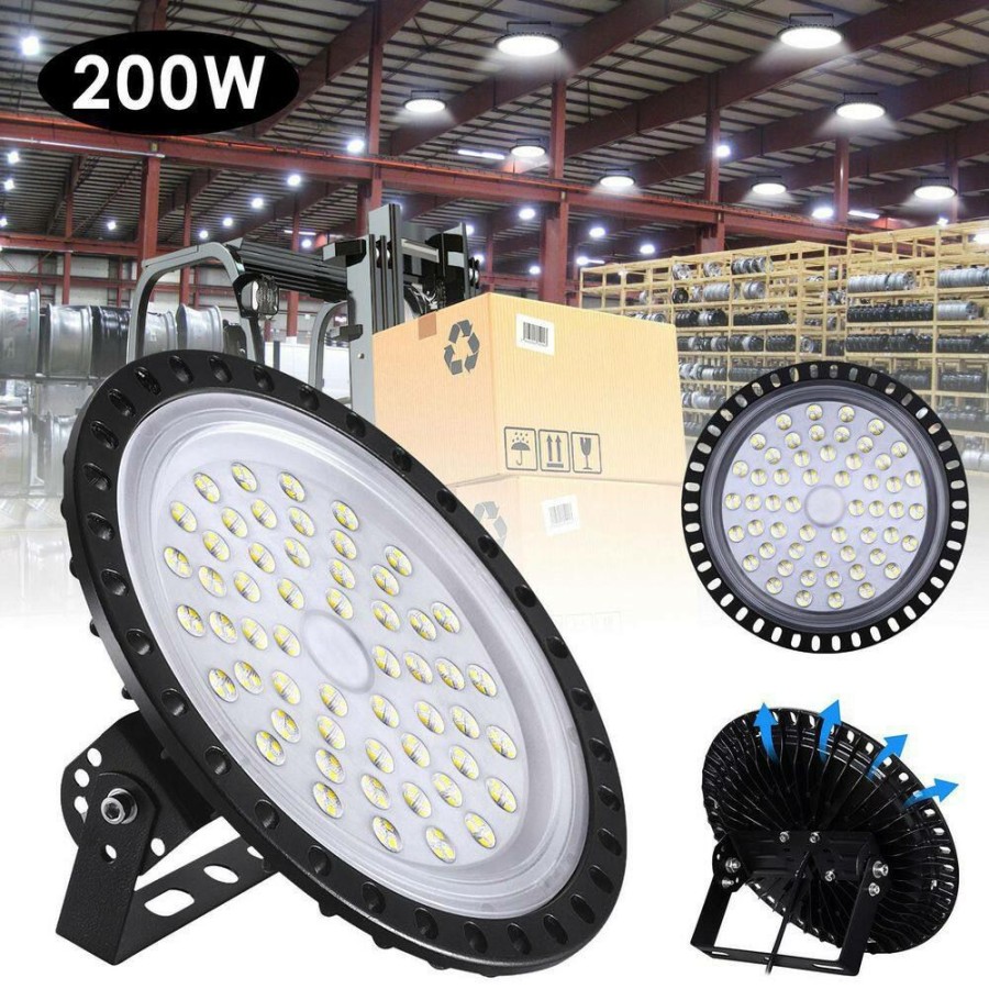 Commercial Lighting * | 11.8 In. 200-Watt Ufo Led High Bay Light Commercial Area Light (2-Pack) By Nersunda