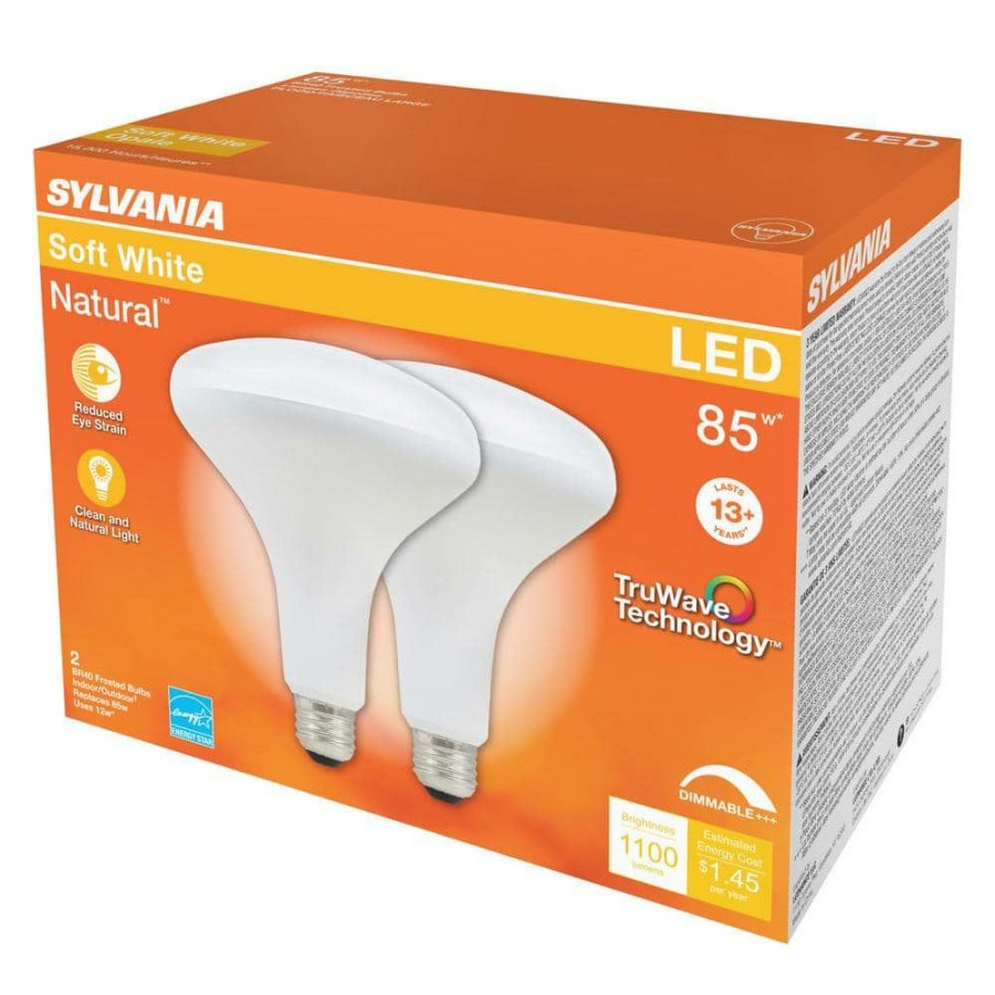 Light Bulbs * | 85-Watt Equivalent Br40 Dimmable Led Light Bulb 2700K (2-Pack) By Sylvania