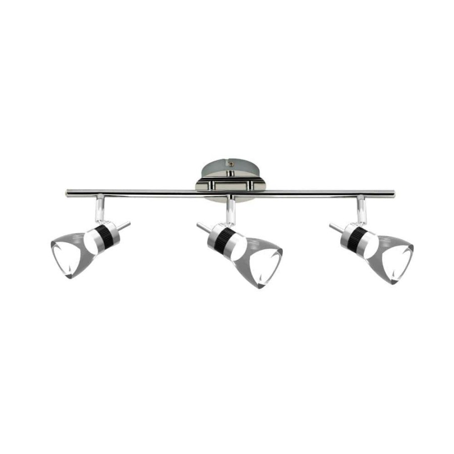 Track Lighting * | Led 19.7 In. 3-Light Brushed Chrome Integrated Led Track Lighting Kit By Beldi