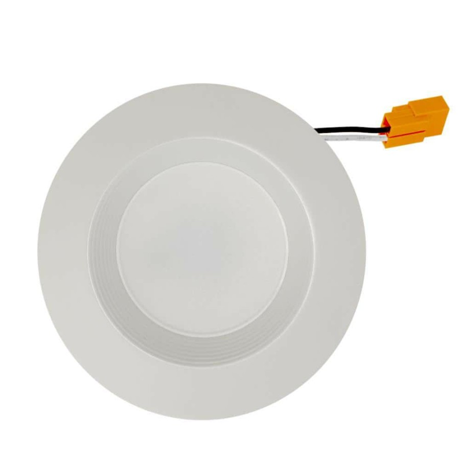 Recessed Lighting * | 4 In. 75-Watt Equivalent 13-Watt, Matte White Dimmable Recessed Integrated Led Downlight Trim By Euri Lighting