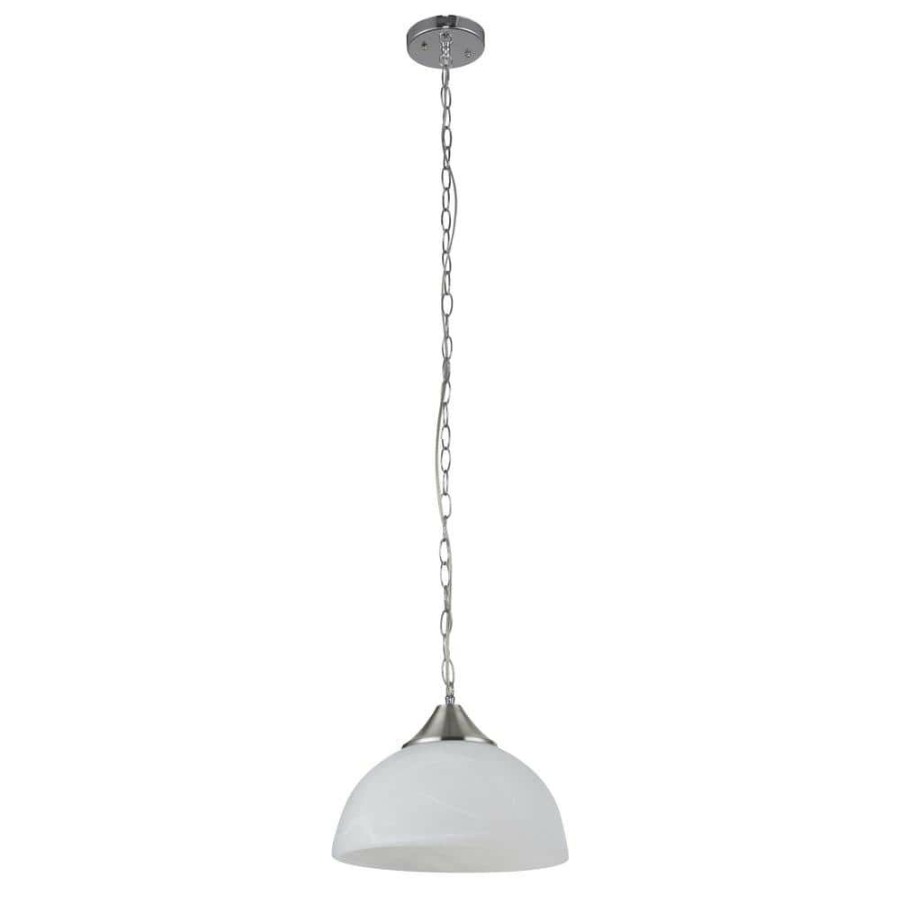 Outdoor Lighting * | Bisbee Collection 1-Light Satin Nickel Finish Pendant By Beldi