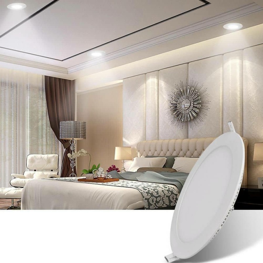 Commercial Lighting * | 15-Watt Led Panel Light Ceiling Lamp, Cool White By Nersunda