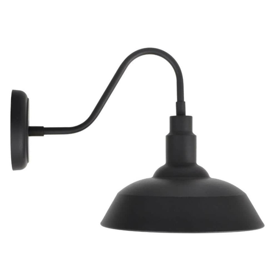 Outdoor Lighting * | Easton 11.5 In. Single Bulb Antique Black Outdoor Barn Light Sconce With 1 Edison 6.5-Watt Led Light Bulb Included By Sylvania