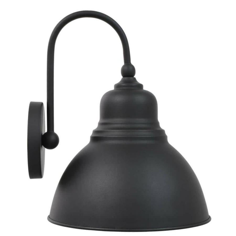 Outdoor Lighting * | Dover 1-Light Antique Black Outdoor Wall Mount Barn Light Sconce With Edison Led Light Bulb Included By Sylvania