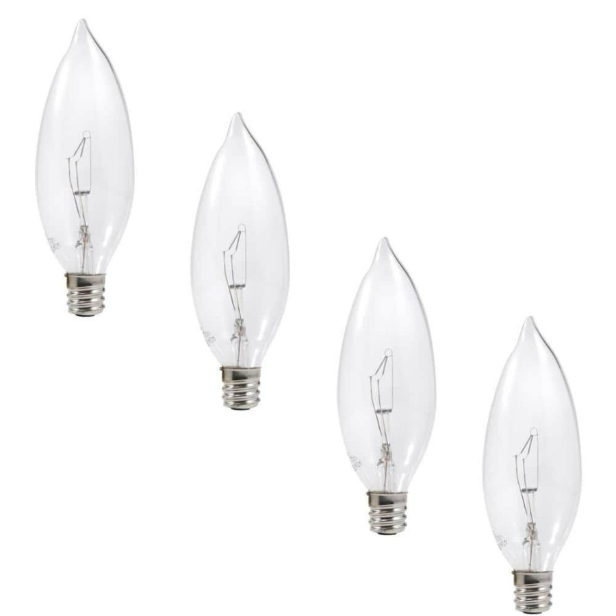 Light Bulbs * | 60-Watt B10 Double Life Incandescent Light Bulb In 2700K Soft White Color Temperature (4-Pack) By Sylvania