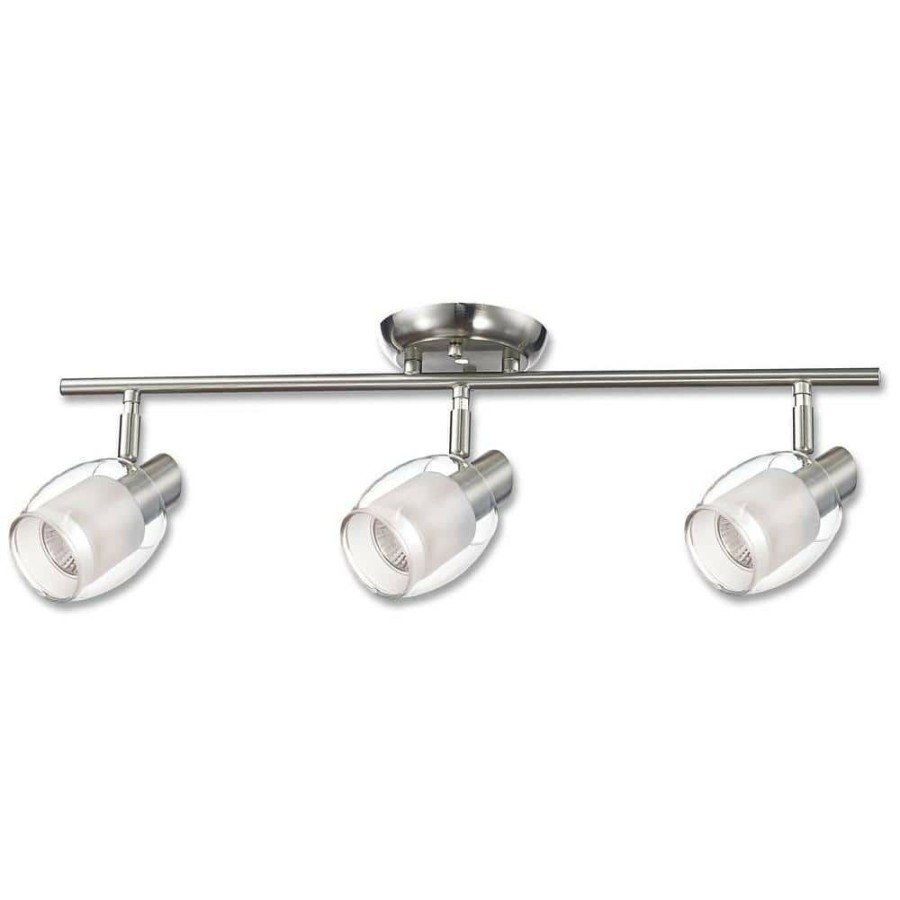 Track Lighting * | Salem Collection 3-Light Nickel Track Lighting Fixture By Beldi