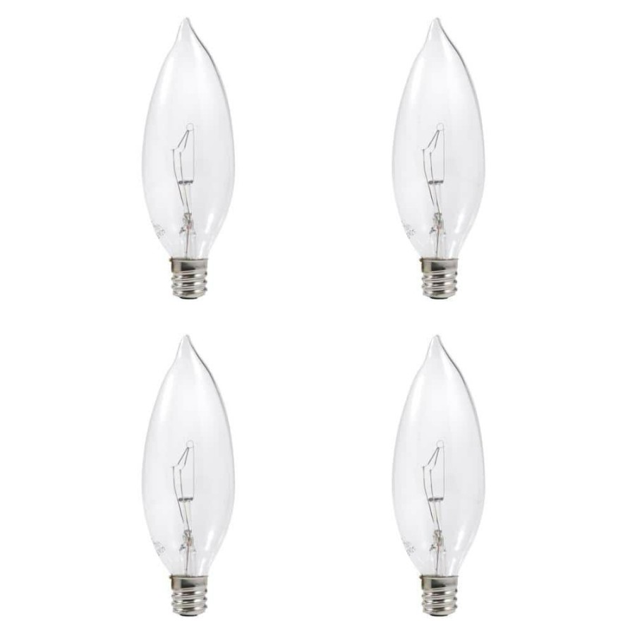 Light Bulbs * | 60-Watt Double Life B10 Incandescent Light Bulb (4-Pack) By Sylvania