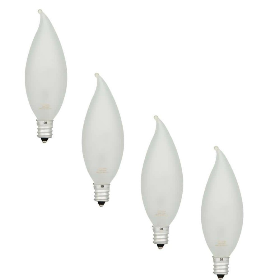 Light Bulbs * | 60-Watt Double Life B10 Incandescent Light Bulb (4-Pack) By Sylvania