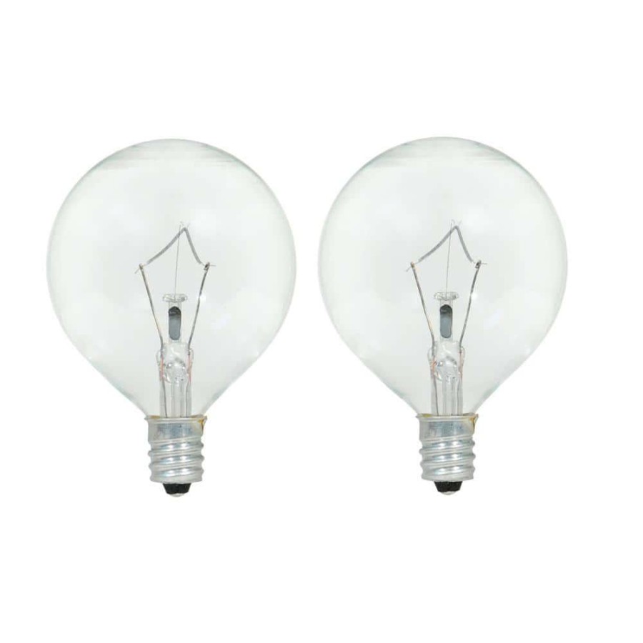 Light Bulbs * | 60-Watt Double Life G16.5 Incandescent Light Bulb (2-Pack) By Sylvania