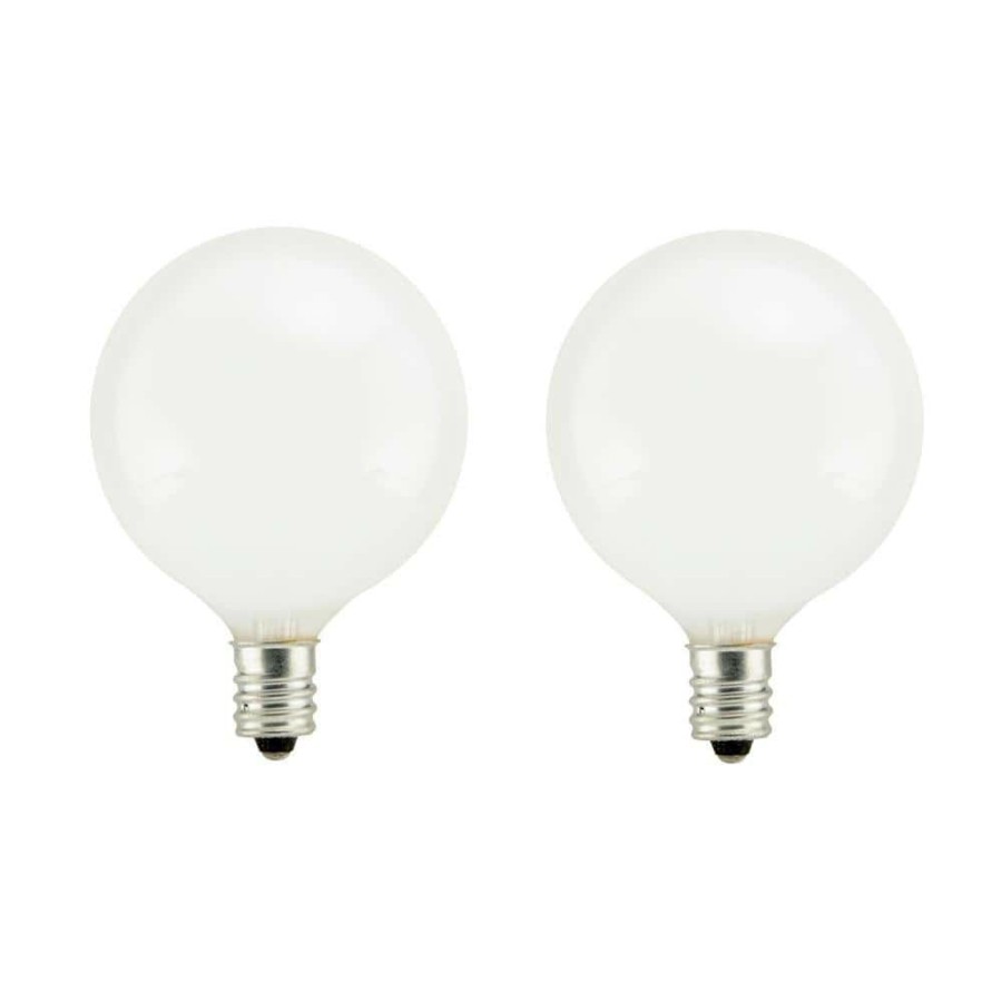 Light Bulbs * | 60-Watt Double Life G16.5 Incandescent Light Bulb (2-Pack) By Sylvania