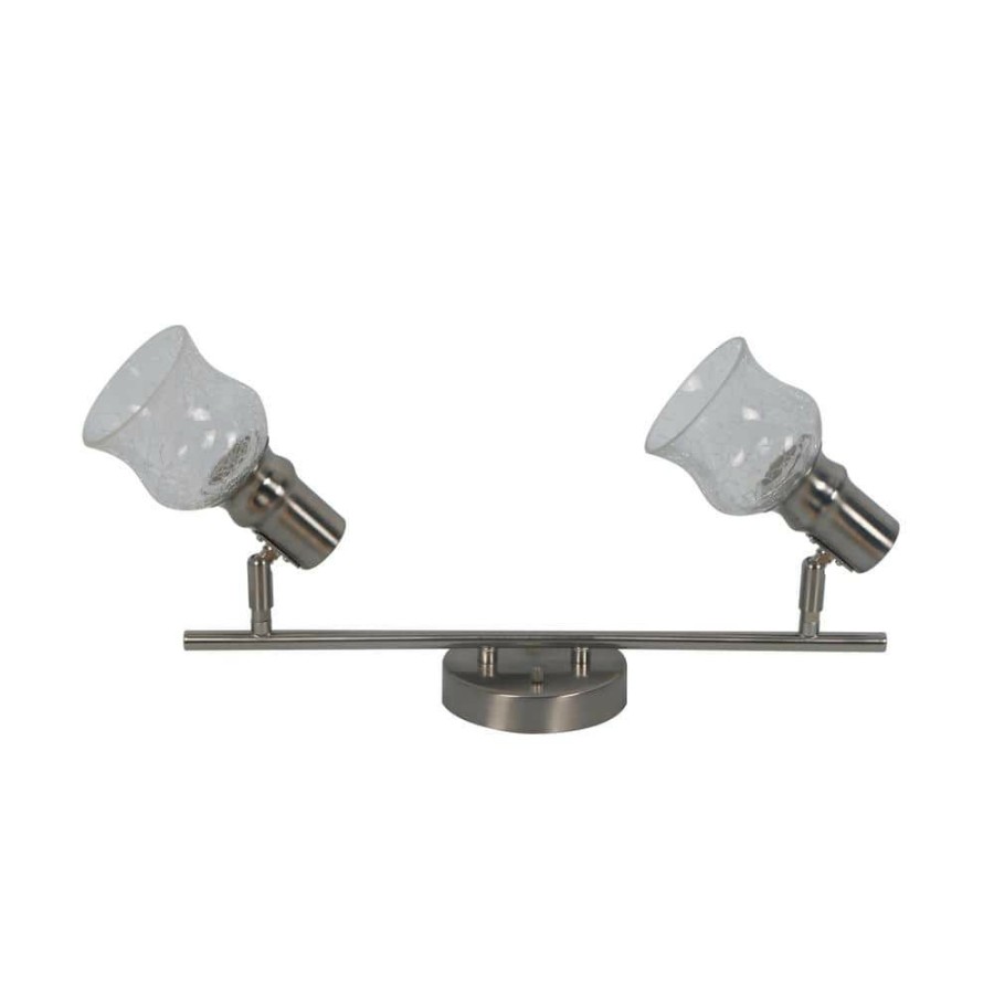 Track Lighting * | Vieste 1.4 Ft. 2-Lights Satin Nickel Track Lighting Kit By Beldi