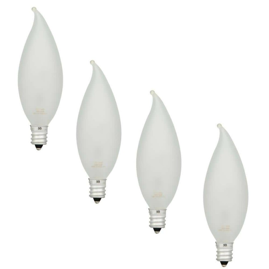 Light Bulbs * | 25-Watt Double Life B10 Incandescent Light Bulb (4-Pack) By Sylvania