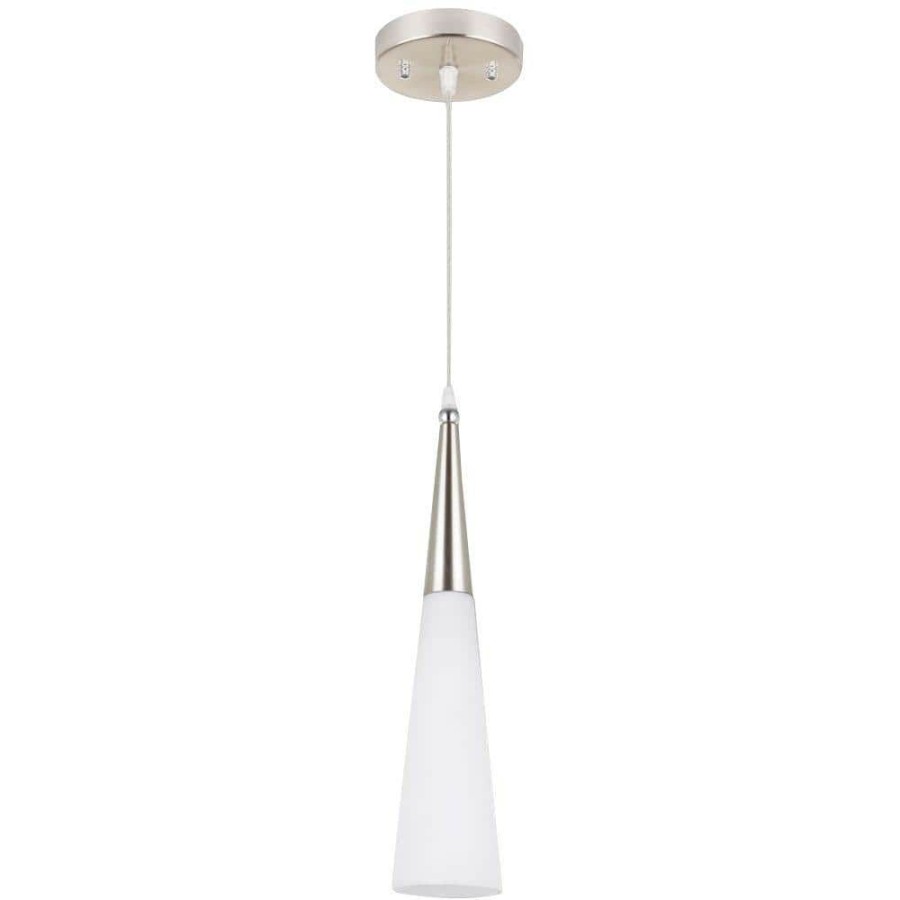 Outdoor Lighting * | Lyss 1-Light Satin Nickel Pendant By Beldi