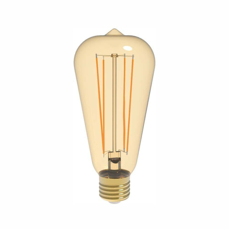 Light Bulbs * | 40W Equivalent Warm White (2200K) St19 Dimmable Amber Led Light Bulb By Euri Lighting