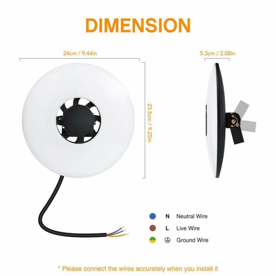 Commercial Lighting * | 100-Watt Integrated Led Round Ufo High Bay Light By Nersunda