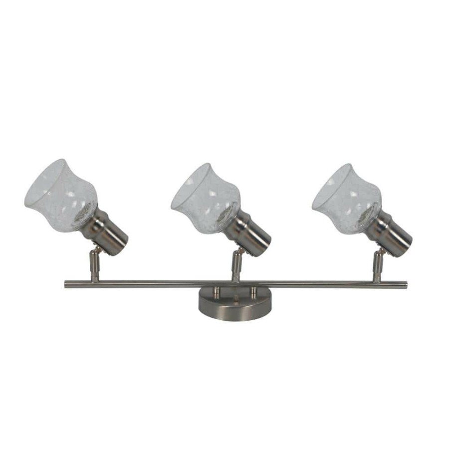 Track Lighting * | Vieste Collection 1.9 Ft. 3-Lights Satin Nickel Track Lighting Kit By Beldi