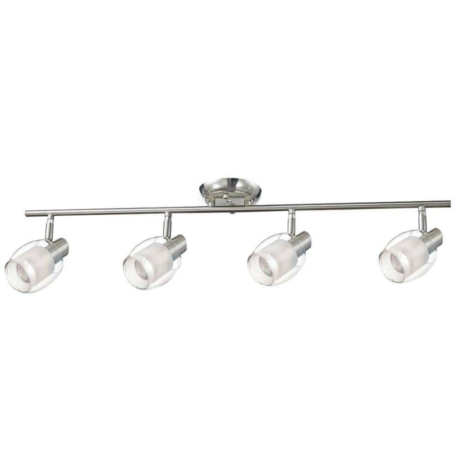 Track Lighting * | Salem Collection 4-Light Nickel Track Lighting Fixture By Beldi