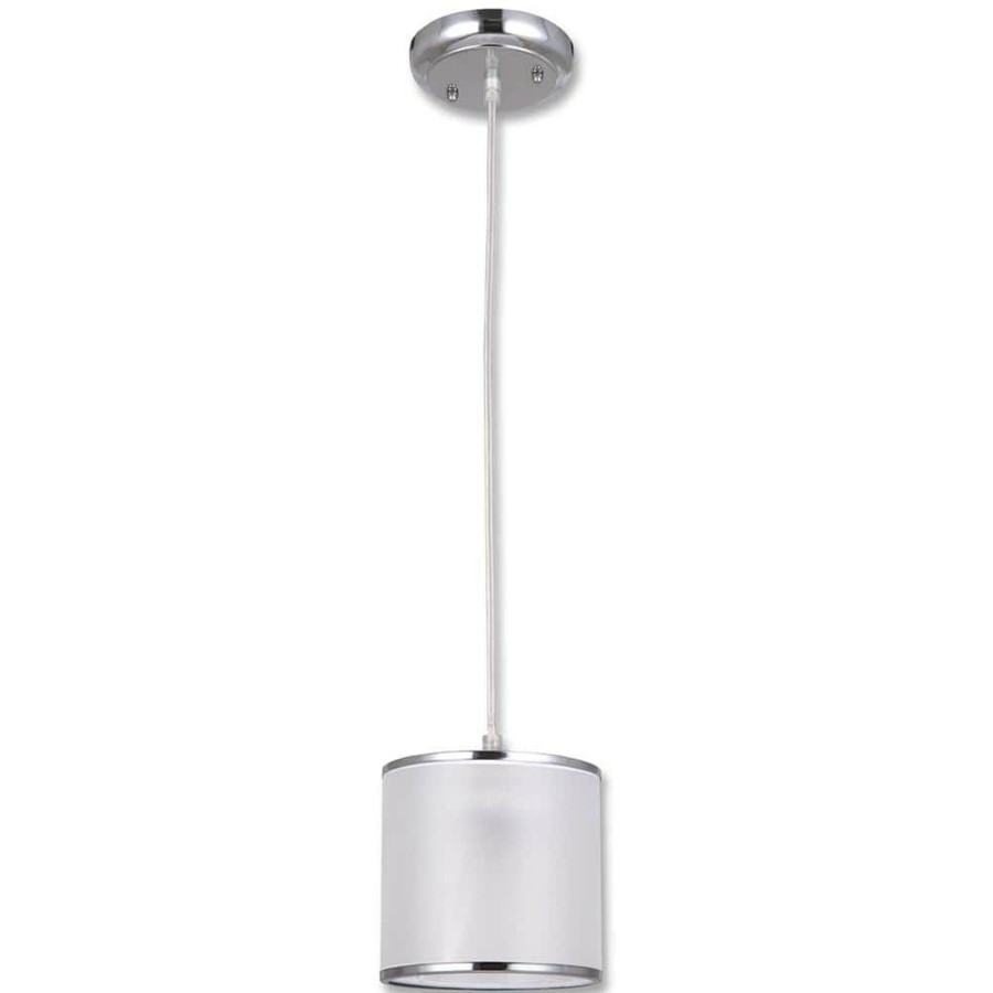 Flush Mount Lights * | Portland Collection 1-Light Chrome Pendant Light By Beldi