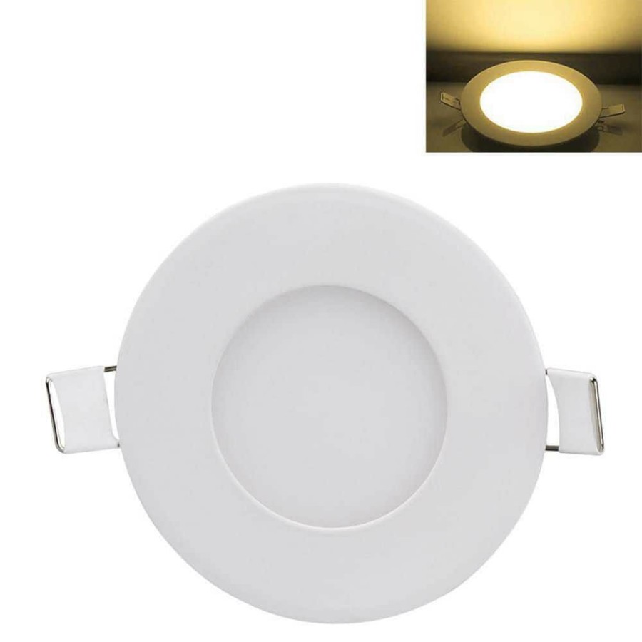 Commercial Lighting * | 3-Watt Integrated Led Round Panel Light Lam P, 4500K Neutral White By Nersunda