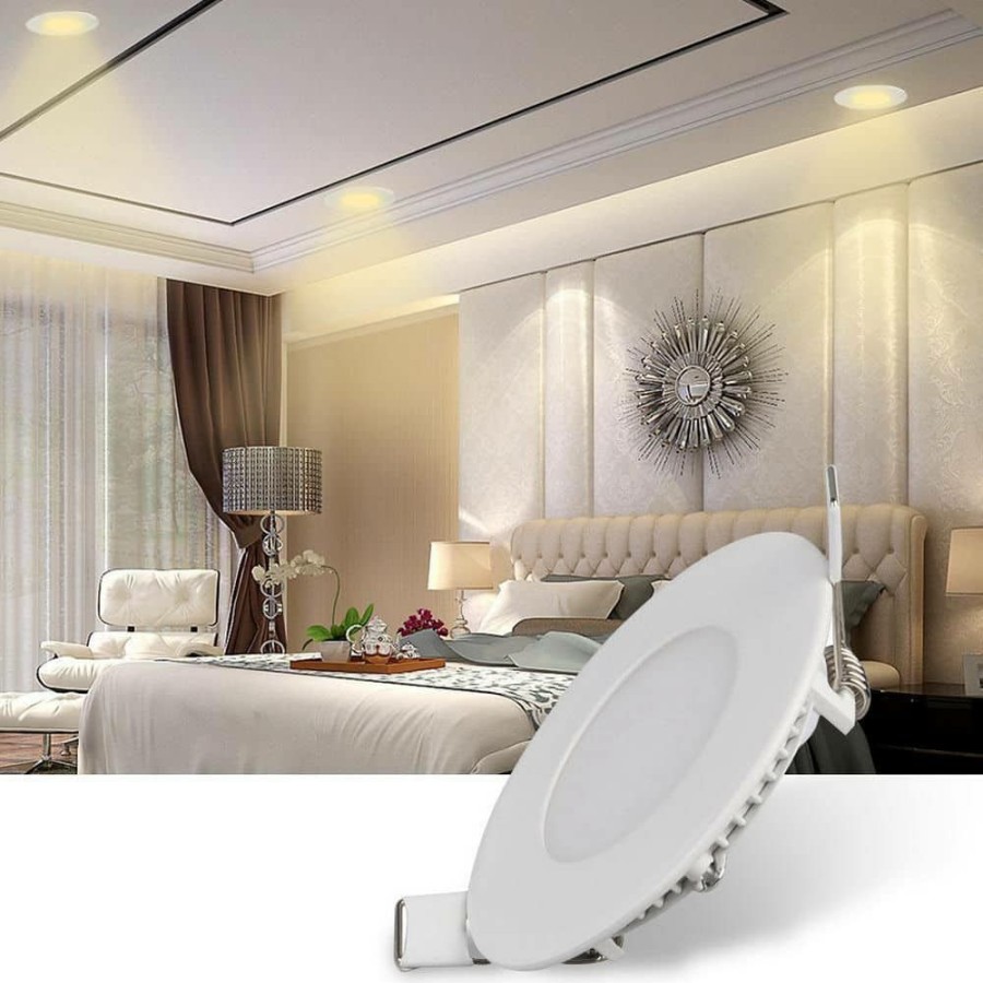 Commercial Lighting * | 3-Watt Integrated Led Round Panel Light Lam P, 4500K Neutral White By Nersunda