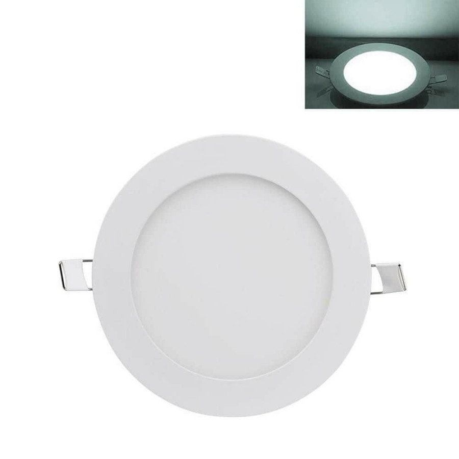 Commercial Lighting * | 6.18 Inch 9-Watt Ultra-Thin Round Led Recessed Panel Light, Cool White By Nersunda