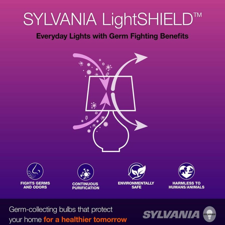 Recessed Lighting * | 5 In. Or 6 In. Selectable Cct Integrated Led Retrofit White Recessed Light Baffle Trim With Germ Fighting Technology By Sylvania