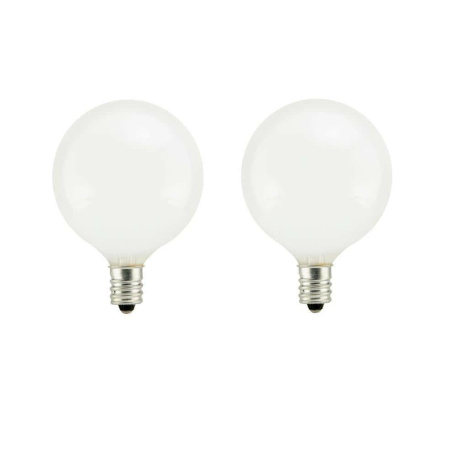 Light Bulbs * | 25-Watt Double Life G16.5 Incandescent Light Bulb (2-Pack) By Sylvania