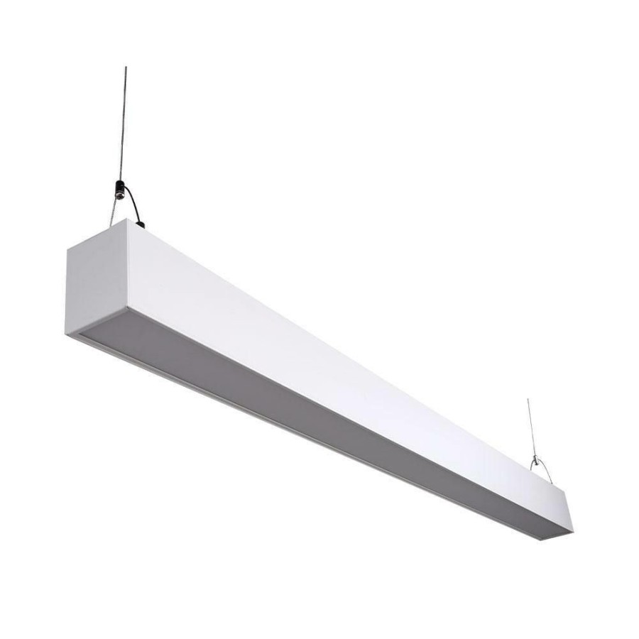 Flush Mount Lights * | 4 Ft. 50-Watt Integrated Led Dimmable White Up And Down Suspension Pendant Light Cct Selectable By Euri Lighting