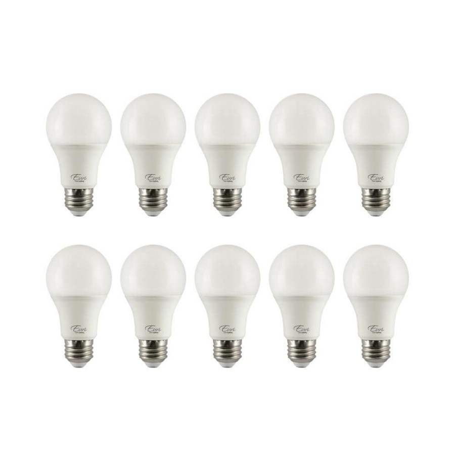 Light Bulbs * | 60-Watt Equivalent A19 Dimmable Led Light Bulb In 4000K (10-Pack) By Euri Lighting