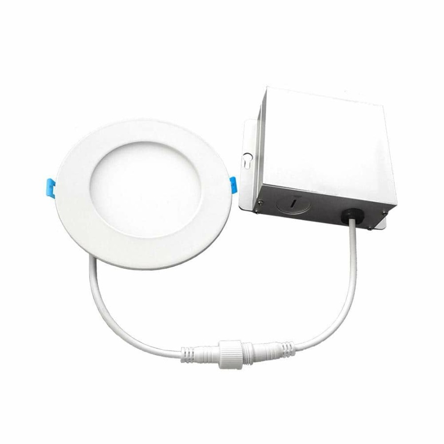 Recessed Lighting * | 4 In. 4000K New Construction Or Remodel Ic Rated Canless Recessed Integrated Led Kit For Shallow Ceiling By Euri Lighting