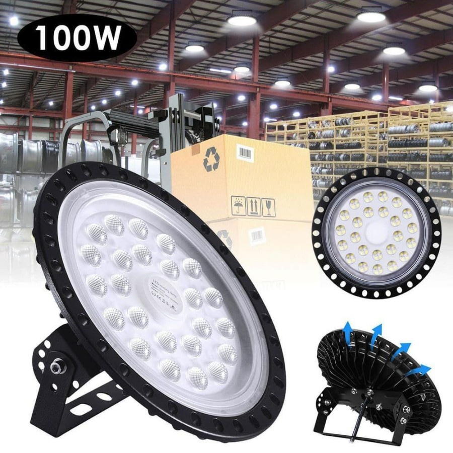 Commercial Lighting * | 100-Attw Ufo Led High Bay Light For Workshop, Garage, Factory By Nersunda